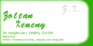 zoltan kemeny business card